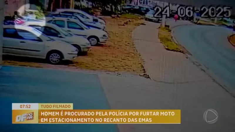 Polícia busca suspeito de furtar moto no Recanto das Emas, DF — veja detalhes