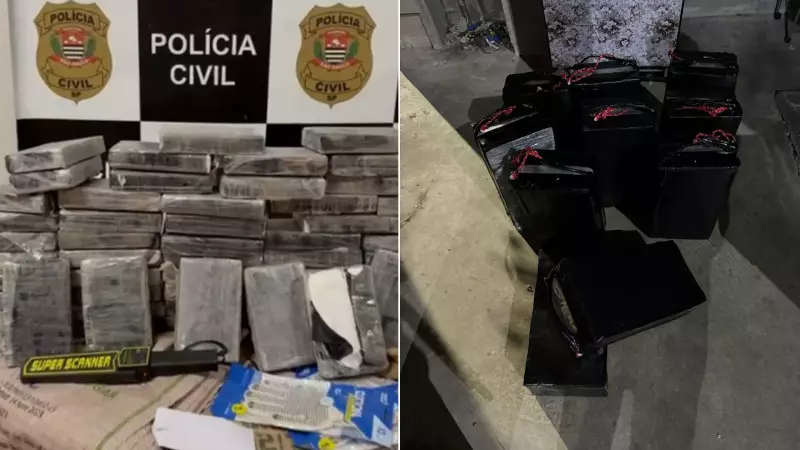 Polícia Civil apreende mais de 100 kg de cocaína em galpão e desmonta rota de tráfico entre SP e litoral