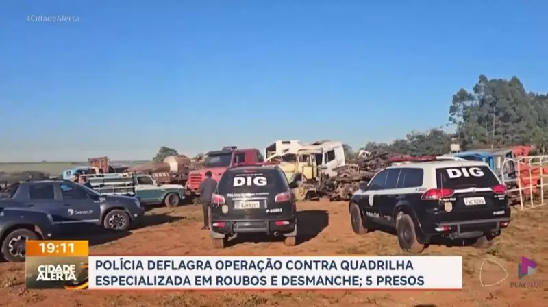 Policia desmantela organização criminosa especializada em roubo de caminhões em Barretos, SP