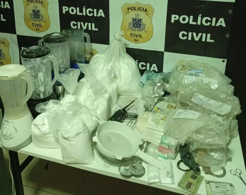 Polícia desmonta laboratório de cocaína e prende dois homens em Cruz das Almas