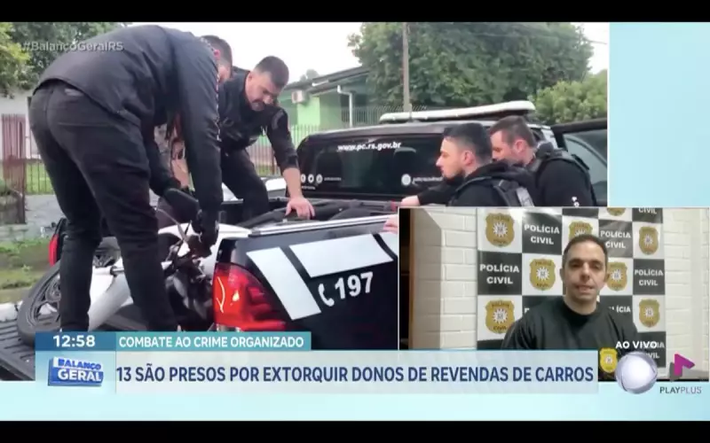 Policia prende 13 pessoas por extorsão a donos de revendas de carros no RS