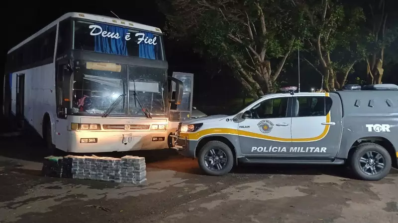 Polícia Rodoviária apreende mais de 150 kg de cocaína em ônibus com passageiros bolivianos em Bauru