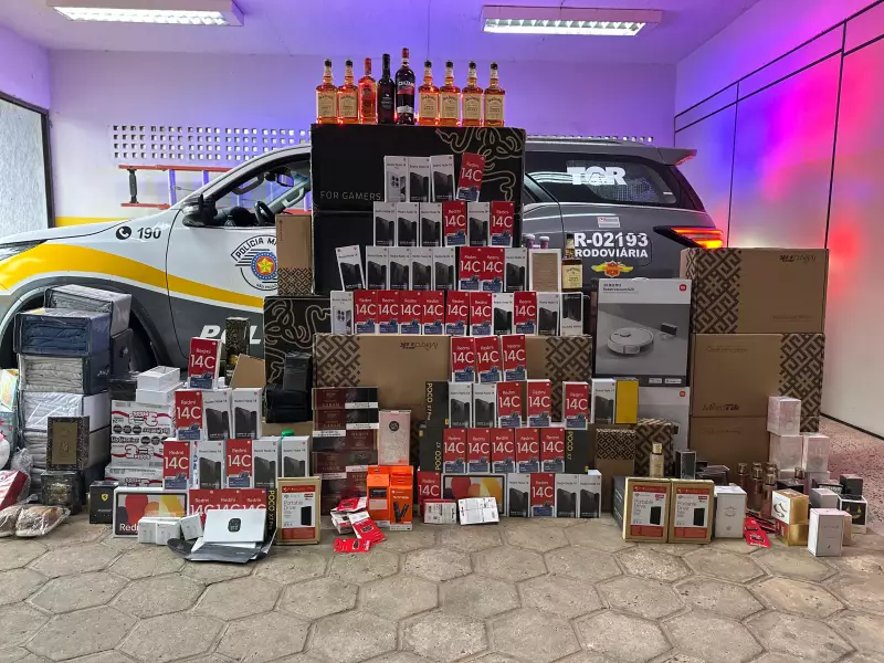 Polícia Rodoviária apreende R$ 250 mil em mercadorias sem nota fiscal no interior de SP