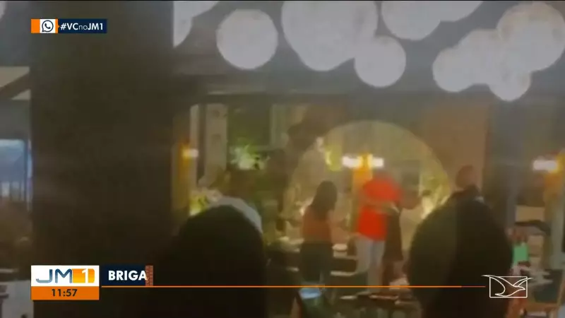 Policial saca arma em briga por mesa de bar em São Luís; vídeo choca