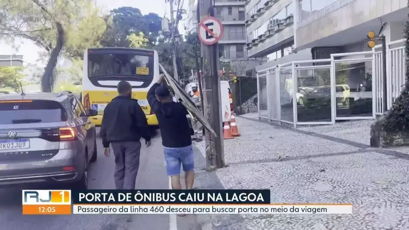 Porta de ônibus cai na Lagoa, no Rio: veja o que aconteceu e como ficou o trânsito