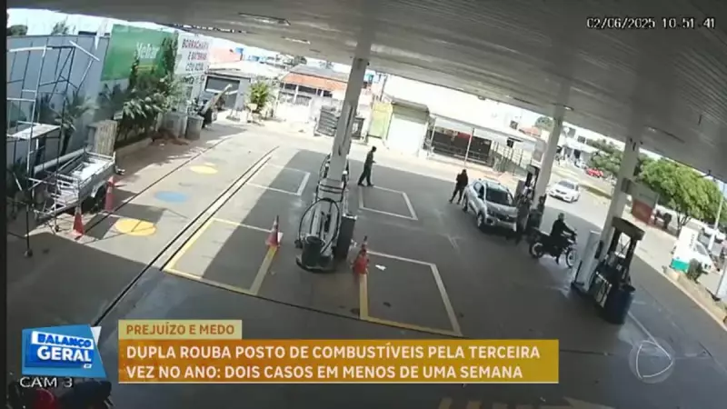 Posto de combustível no Entorno do DF é alvo de três assaltos consecutivos em menos de 24 horas