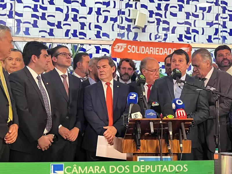 PRD e Solidariedade anunciam federação partidária com presença de Hugo Motta