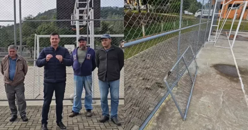 Prefeito de cidade de SC denuncia vandalismo em praça recém-inaugurada e anuncia câmeras de segurança