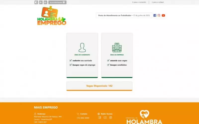 Prefeitura de Holambra reforça uso da plataforma Holambra e Emprego para cadastro e divulgação de vagas