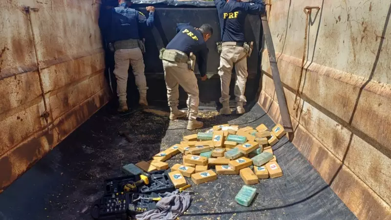 PRF apreende 120 kg de drogas escondidos em carga de soja na BR-135, em São Luís