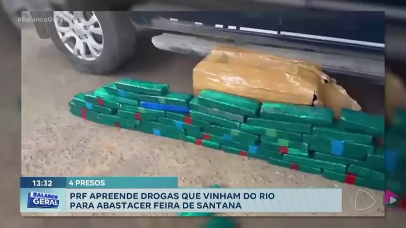 PRF apreende carga de drogas vinda do RJ com destino a Feira de Santana (BA)