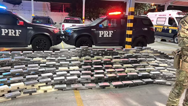PRF apreende mais de uma tonelada de cocaína na Paraíba: segunda maior apreensão do país