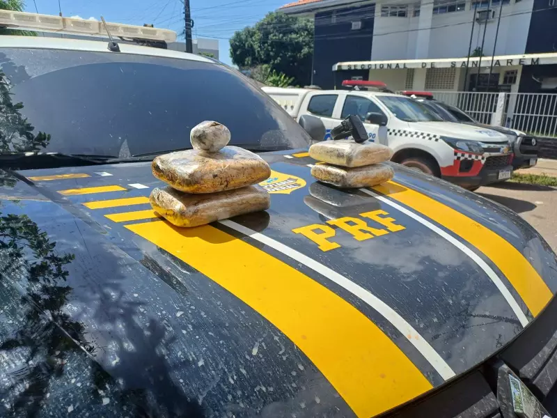 PRF e PM apreendem mais de 4kg de skunk em ônibus na PA-370 em Santarém