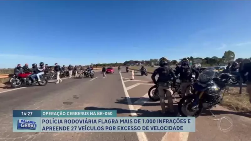 PRF intensifica fiscalização de velocidade na BR-060 e registra mais de 900 ocorrências em apenas uma semana