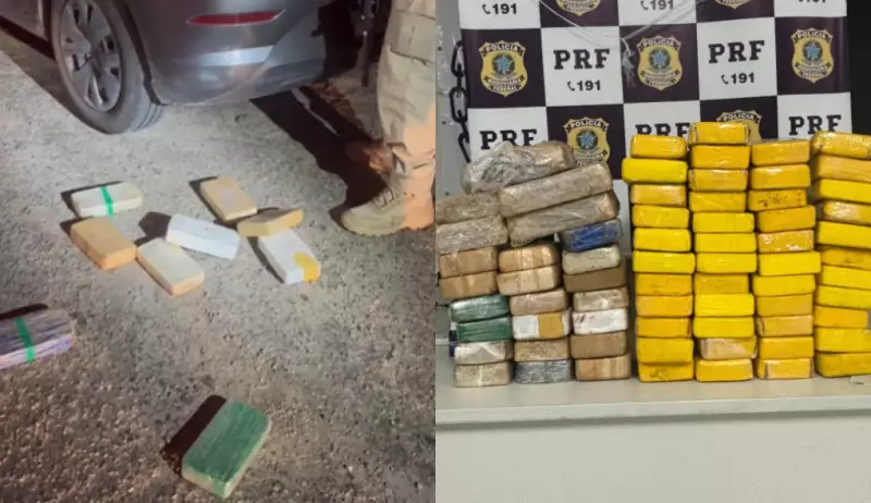 PRF prende motorista com drogas no porta-malas durante fiscalização no Sertão da Paraíba