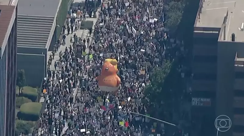 Protestos contra Trump tomam as ruas dos EUA em dia de desfile e aniversário
