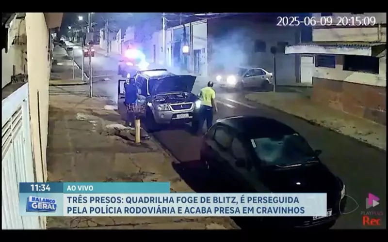 Quadrilha foge de blitz e é presa após perseguição policial em Cravinhos, SP