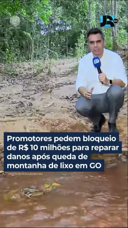 Queda de montanha de lixo causa danos e promotores pedem bloqueio de R$ 10 milhões para reparos