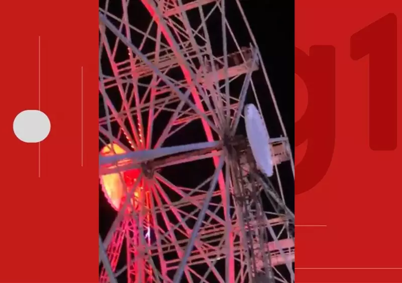 Queda de roda-gigante na Bahia deixa feridos e causa pânico em Feira de Santana