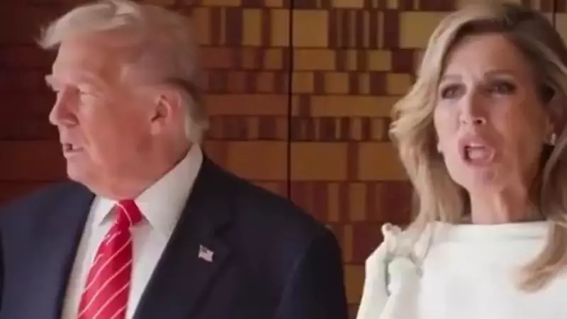 Rainha dos Países Baixos imita Trump em encontro oficial e vídeo viraliza