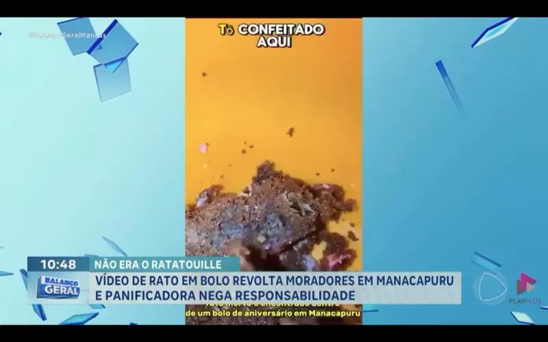 Rato em bolo causa revolta em Manacapuru: vídeo viraliza e moradores exigem ação