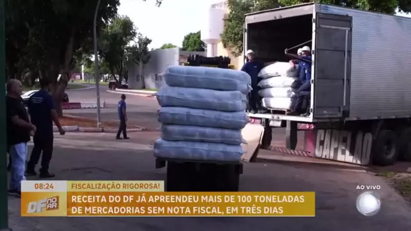 Receita do DF apreende 100 toneladas de mercadorias sem nota fiscal em apenas três dias