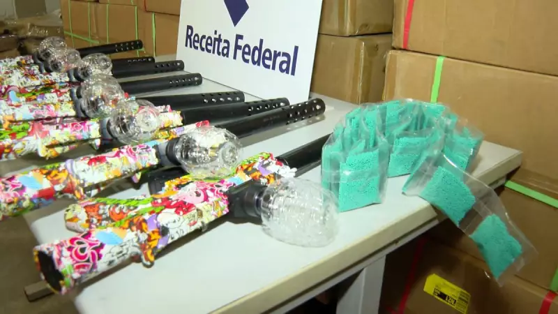 Receita Federal apreende mais de 4 mil armas de gel no Rio de Janeiro em operação surpresa
