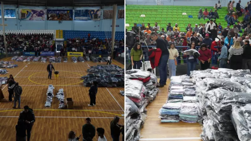 Receita Federal doa mais de 7 mil agasalhos apreendidos para população vulnerável em Araçatuba
