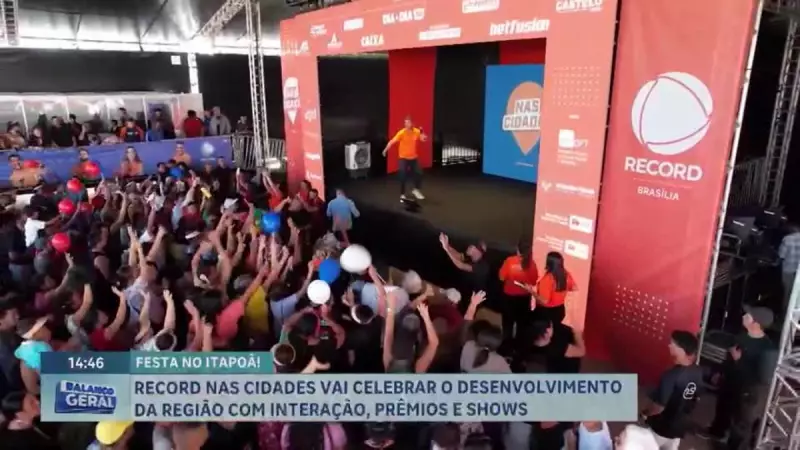 Record nas Cidades celebra sucesso do Itapoã com shows, serviços e prêmios para a comunidade