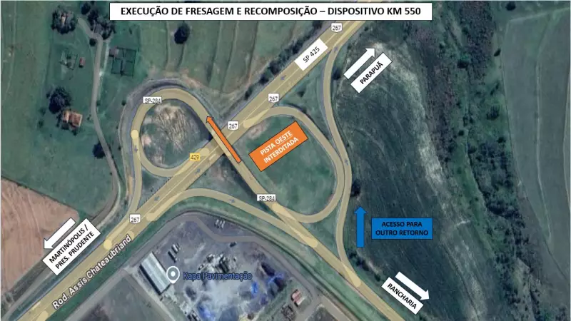 Reparos no asfalto interditam trecho de rodovias em Martinópolis: veja desvios