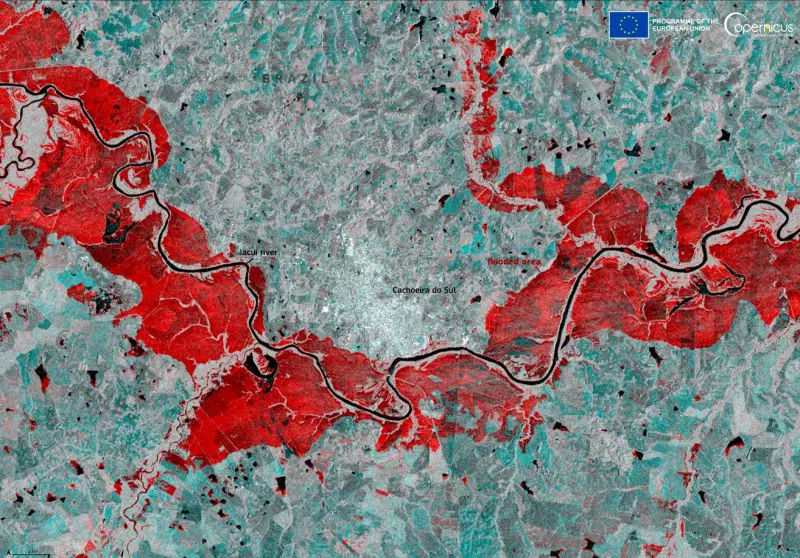 Satélite revela dimensão das enchentes no Rio Grande do Sul: imagens chocantes