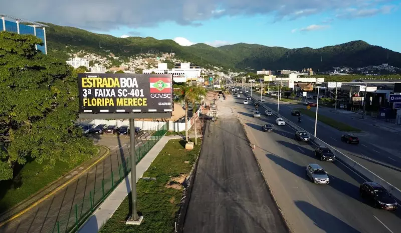 SC-401: Obras de triplicação avançam em pontos críticos de Florianópolis