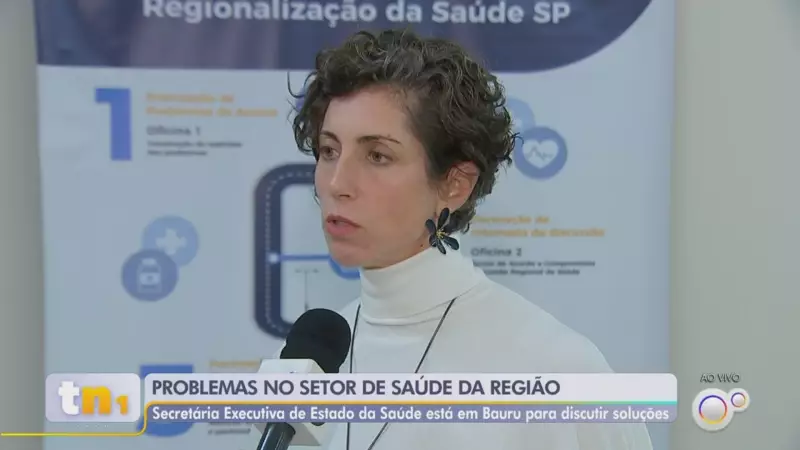 Secretária de Saúde de SP debate fila de espera e falta de leitos em Bauru