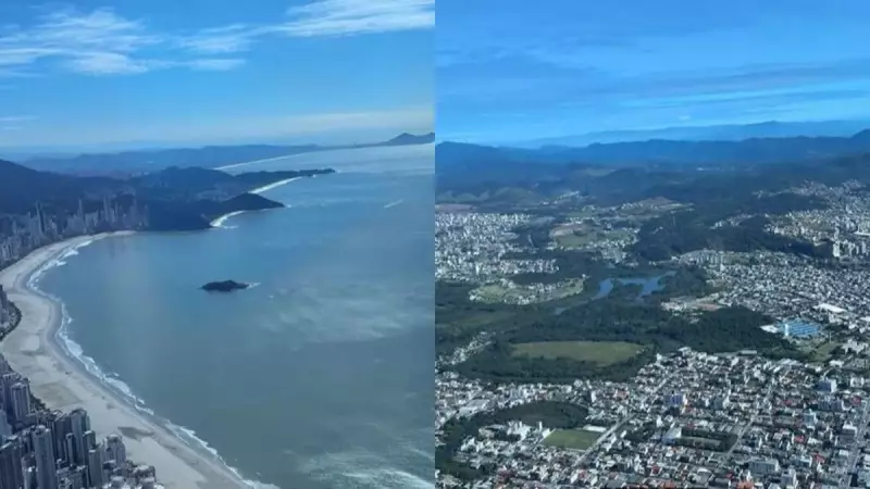 Senna Tower: Vista de Helicóptero Revela Paisagem Deslumbrante em Florianópolis