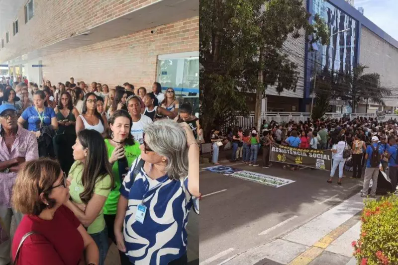 Servidores municipais de Salvador entram em greve e protestam em frente à SEMOB