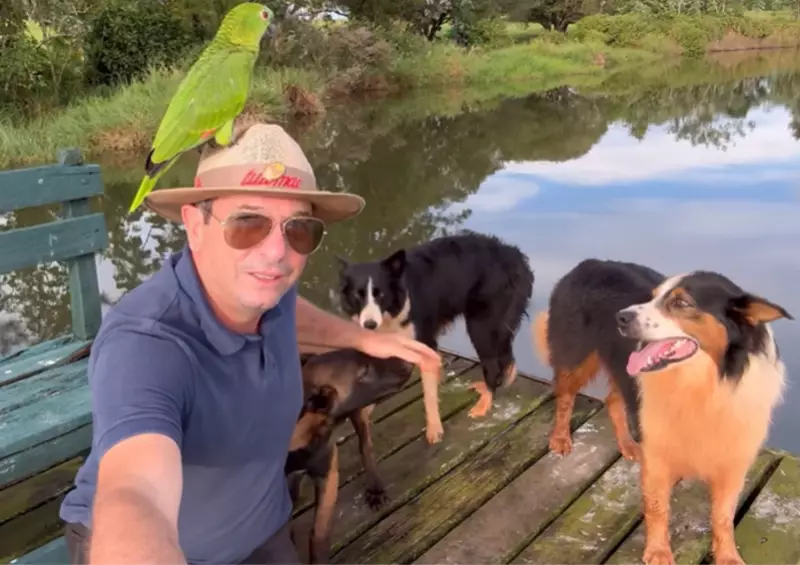 Superação e amor pelos animais: homem vence câncer e se torna influencer compartilhando rotina com bichos na fazenda