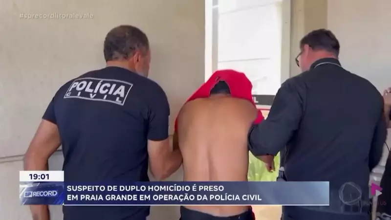 Suspeito de duplo homicídio é preso em Praia Grande, SP: veja detalhes do caso