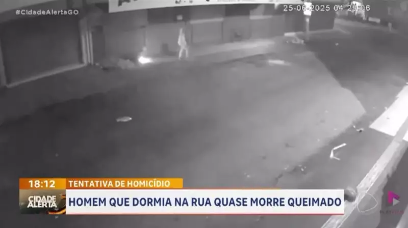 Suspeito incendeia morador de rua enquanto dormia e foge em Goiás