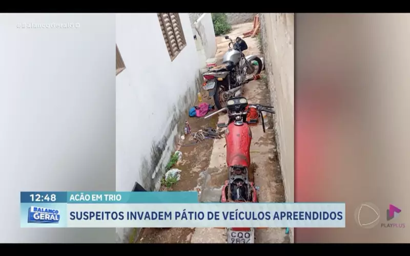 Suspeitos invadem pátio de veículos apreendidos e furtam motocicletas em Goiás