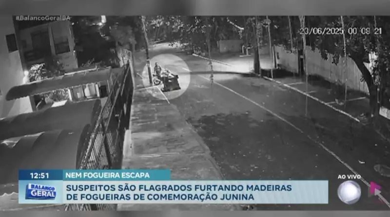 Suspeitos são flagrados furtando fogueiras de comemoração junina na Bahia