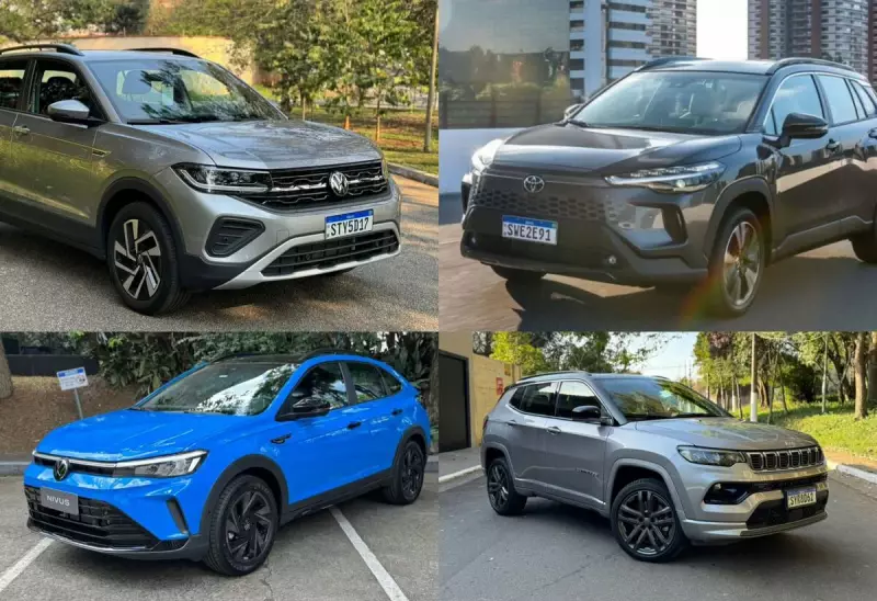 SUV mais vendidos no Brasil: T-Cross lidera entre compactos e Compass volta ao topo entre médios