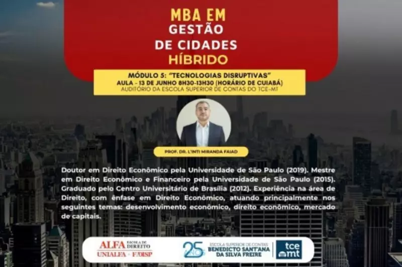 TCE-MT explora tecnologias disruptivas em MBA de Gestão de Cidades: inovação a serviço do poder público