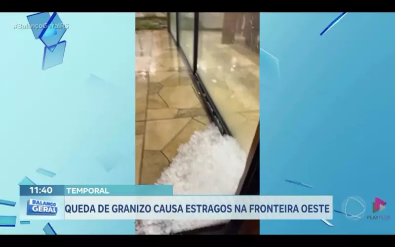 Tempestade de granizo causa destruição na Fronteira Oeste do RS: veja os estragos