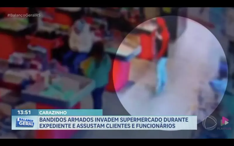 Tentativa de assalto em supermercado deixa população em pânico em Carazinho