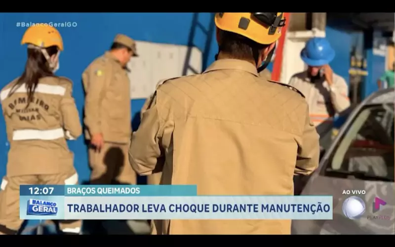 Trabalhador sofre choque elétrico durante manutenção em poste em Catalão — veja detalhes
