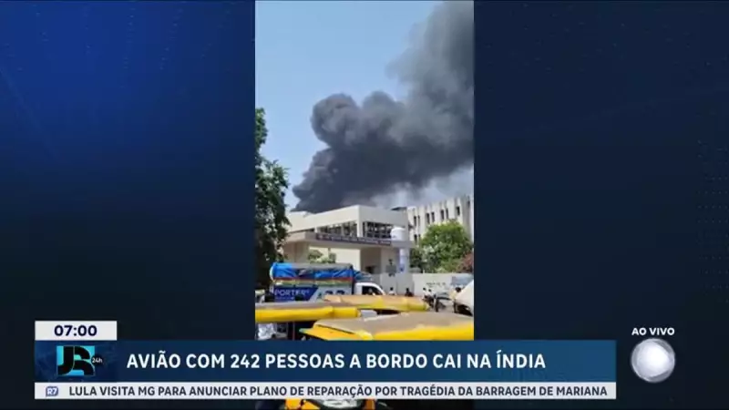 Tragédia aérea na Índia: avião com 242 pessoas cai a caminho de Londres