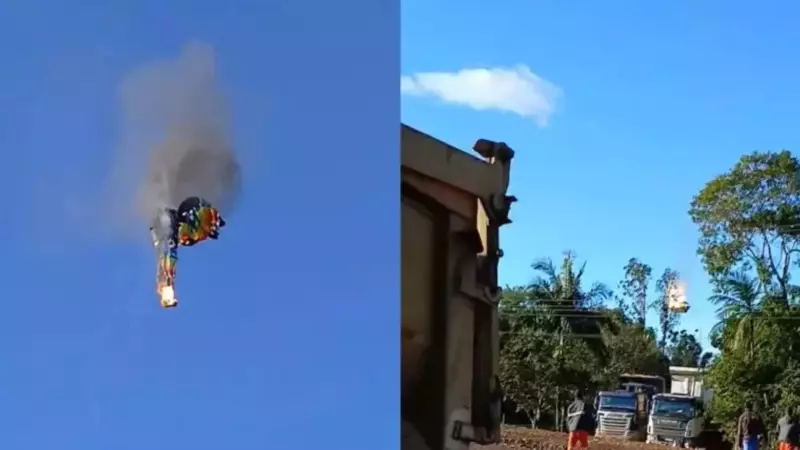 Tragédia aérea no Brasil: balão cai com 21 pessoas e deixa 8 mortos