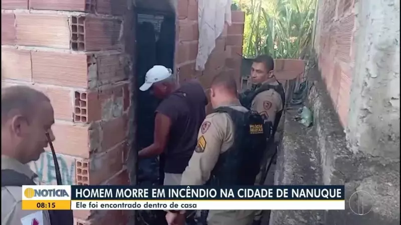 Tragédia em Nanuque: Homem morre em incêndio dentro de casa
