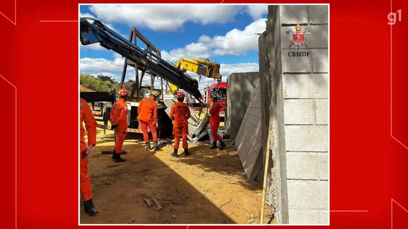 Tragédia em obra no DF: operário morre após ser atingido por paredes de concreto