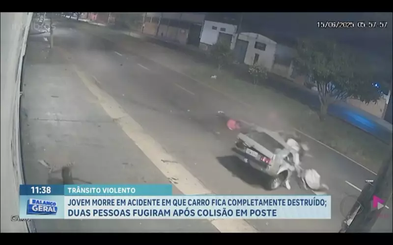 Tragédia em Ribeirão Preto: Jovem morre em acidente violento que parte carro ao meio